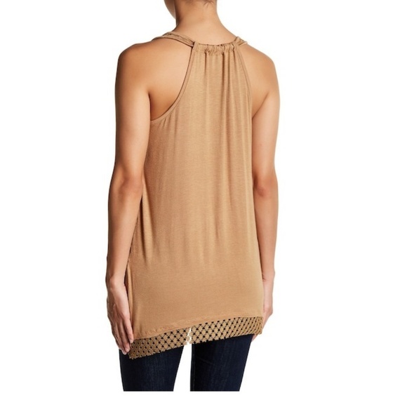 Olivia Sky Top Crochet Trim Tank - Picture 2 of 2